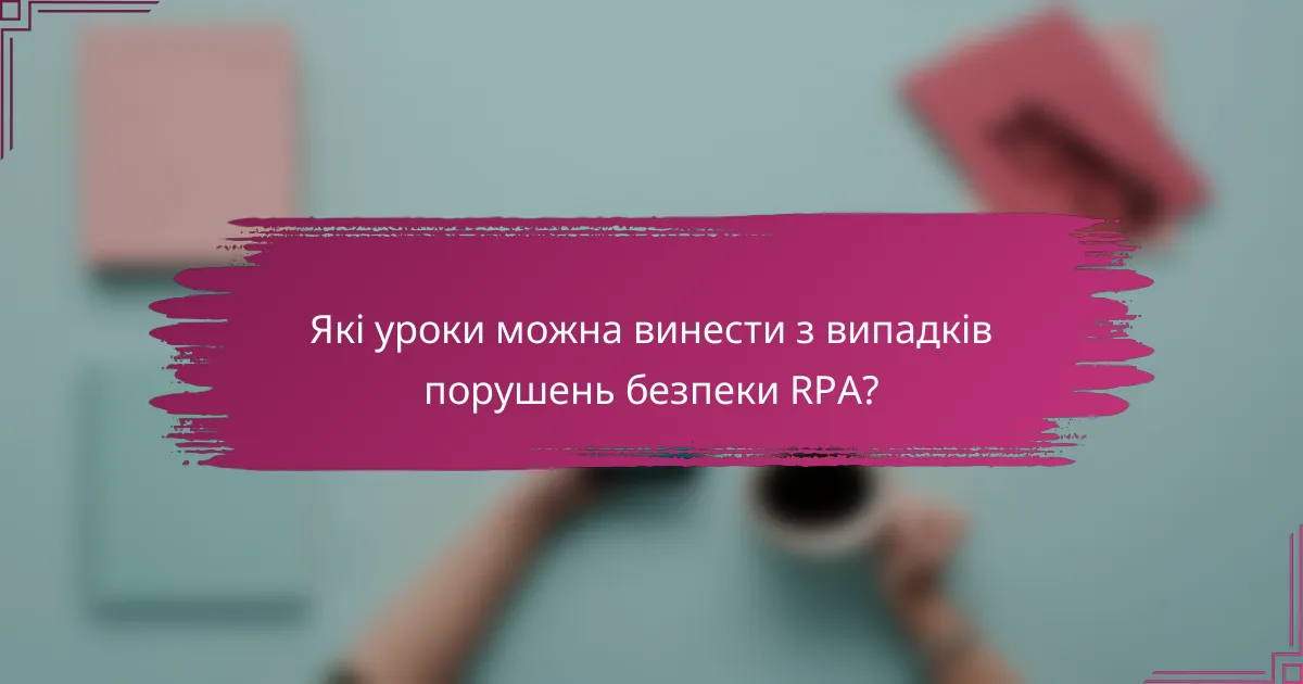 Які уроки можна винести з випадків порушень безпеки RPA?